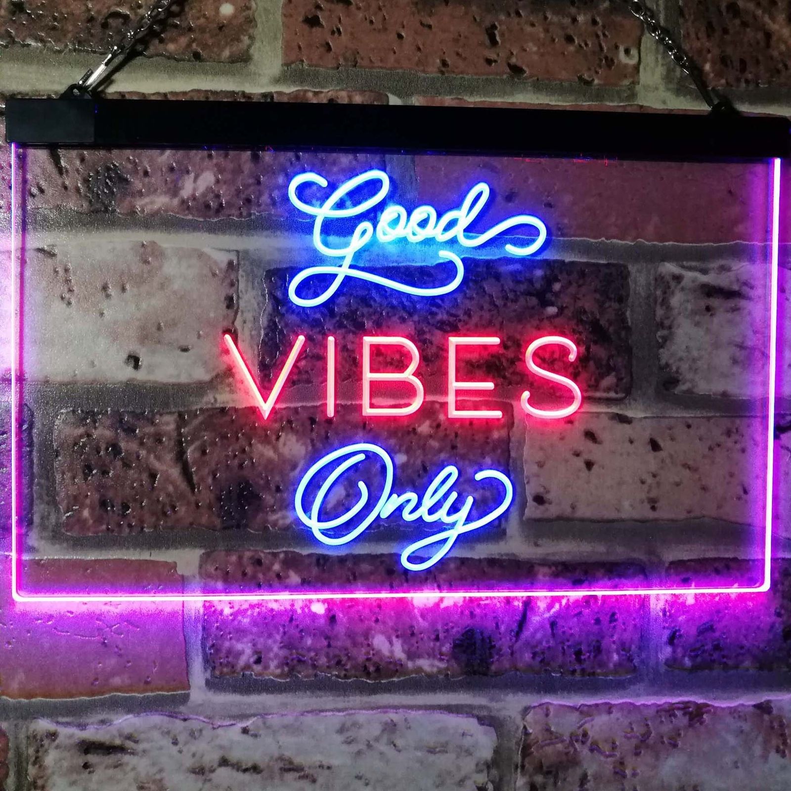 Good Vibes Only Home Bar Dual Color Led Neon Sign